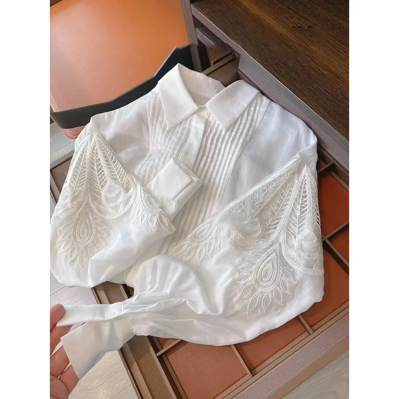 Fashion Blusas Mujer De Moda Chic Blouse Hollow Out Lantern Sleeve Vintage Shirts Loose Elegant Korean Blouses Tops Femme N161
Fashion Blusas Mujer De Moda Chic Blouse Hollow Out Lantern Sleeve Vintage Shirts Loose Elegant Korean Blouses Tops Femme N161