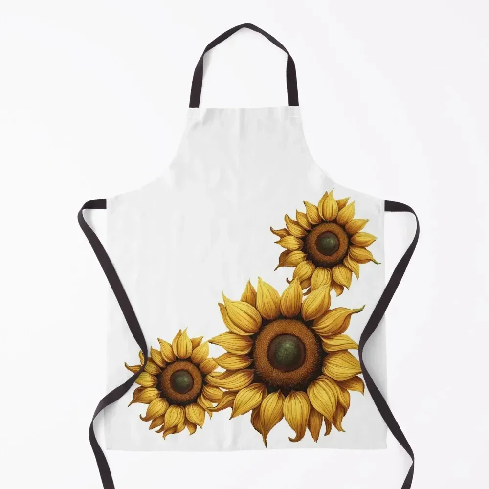 Sunflower Pattern Apron Chef Uniform Women Sexy kitchen utensil Restaurant Apron 
Sunflower Pattern Apron Chef Uniform Women Sexy kitchen utensil Restaurant Apron