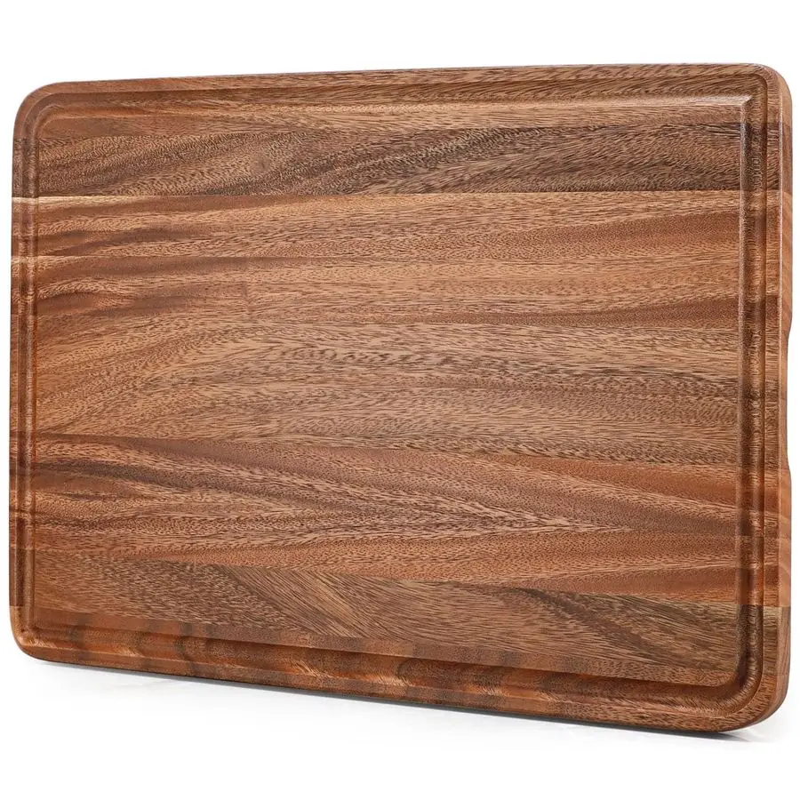 Large Bamboo Wood Cutting Board for Kitchen, XXL Organic Acacia Wooden Butcher Block Chopping Carving Board with Juice Groove fo
Large Bamboo Wood Cutting Board for Kitchen, XXL Organic Acacia Wooden Butcher Block Chopping Carving Board with Juice Groove fo