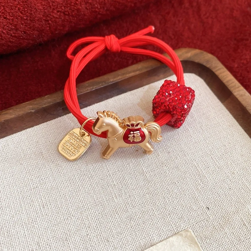 Alloy Zodiac Horse Hair Rope Dual Purpose Rhinestone Chinese Children Hair Band Girl Headwear Red Rope Red Hair Scrunchies
Alloy Zodiac Horse Hair Rope Dual Purpose Rhinestone Chinese Children Hair Band Girl Headwear Red Rope Red Hair Scrunchies