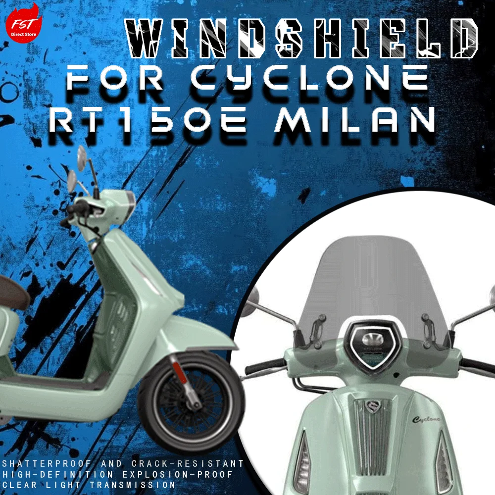 Transparent heightened windshield and rain guard accessories, suitable for modified RT150E.
Transparent heightened windshield and rain guard accessories, suitable for modified RT150E.