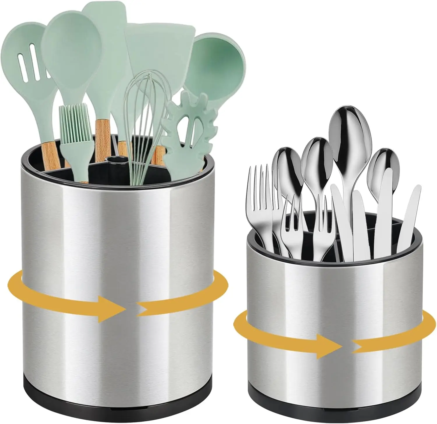 2Pack Kitchen Utensil Holder Set - 360° Rotating Stainless Steel Large Cooking Utensil Stand for
2Pack Kitchen Utensil Holder Set - 360° Rotating Stainless Steel Large Cooking Utensil Stand for