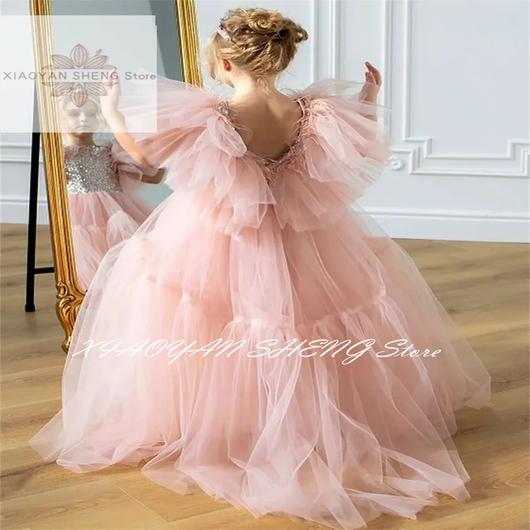 Light Pink Flower Girl Dress For Wedding Feather Tulle Puffy Floor Length Kids Birthday First Communion Princess Ball Gowns
Light Pink Flower Girl Dress For Wedding Feather Tulle Puffy Floor Length Kids Birthday First Communion Princess Ball Gowns