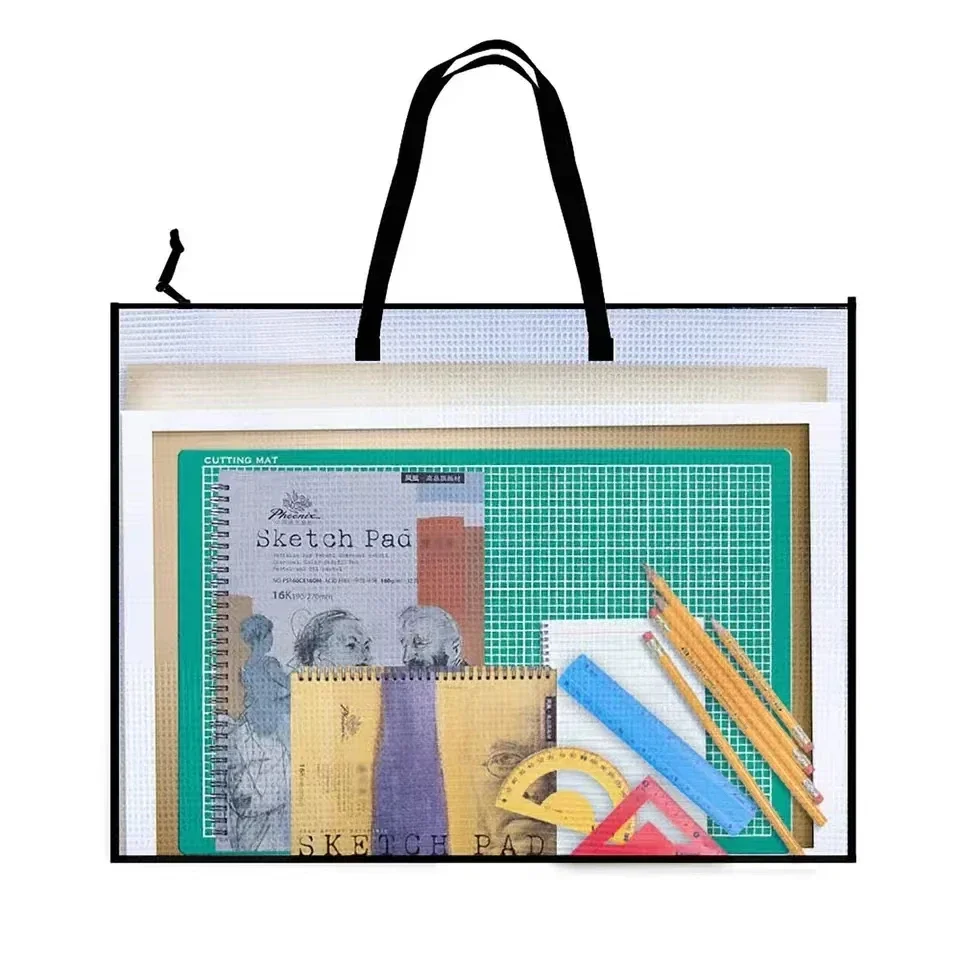19x25in Large Art Folder Clear Mesh Folder Organizer For Bulletin Boards Poster Organizer With Zipper Handle StorageBag Tote Bag
19x25in Large Art Folder Clear Mesh Folder Organizer For Bulletin Boards Poster Organizer With Zipper Handle StorageBag Tote Bag