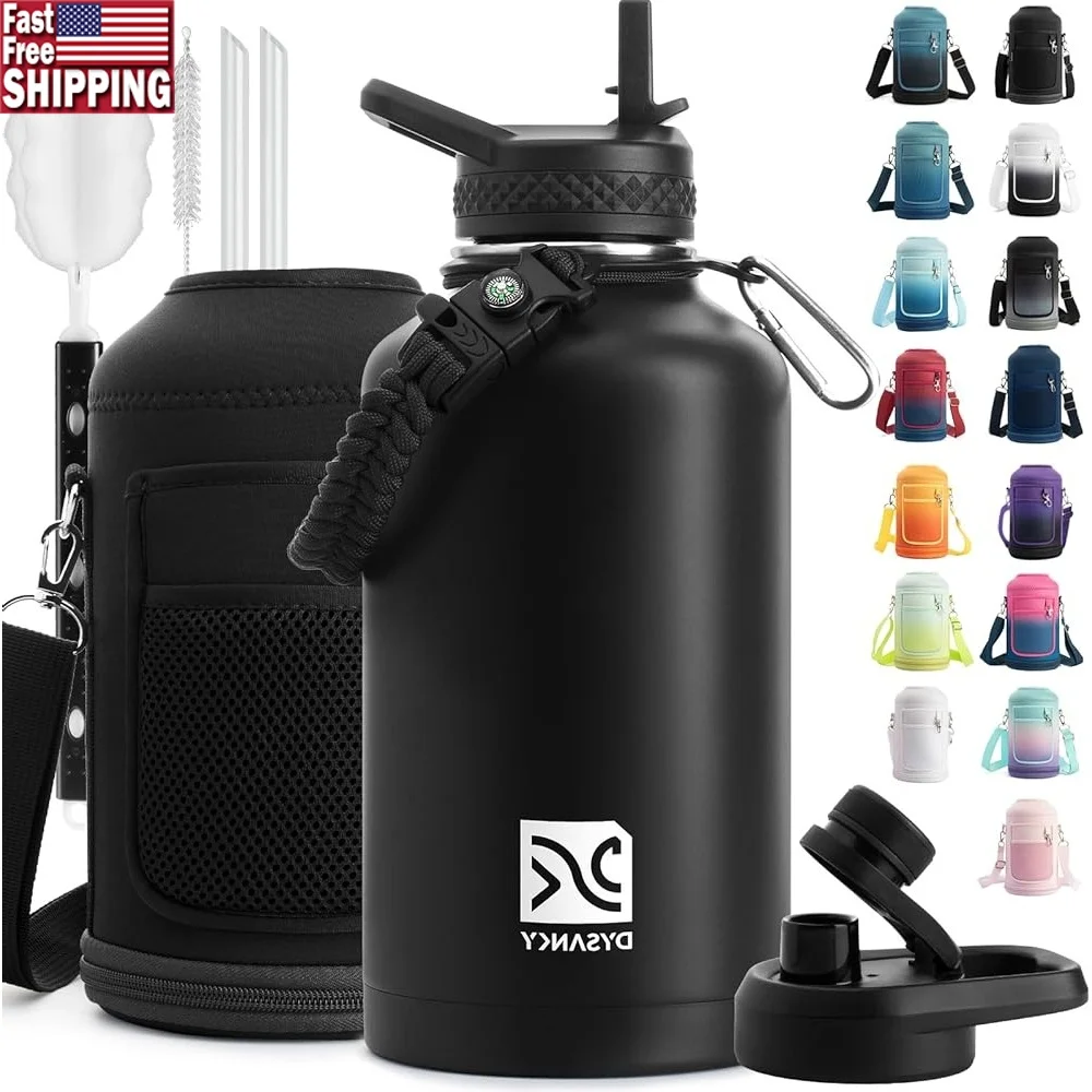 Insulated Water Bottle Stainless Steel Vacuum Thermos Portable Half Gallon Outdoor Sports Jug Hiking Gym Durable Accessories
Insulated Water Bottle Stainless Steel Vacuum Thermos Portable Half Gallon Outdoor Sports Jug Hiking Gym Durable Accessories