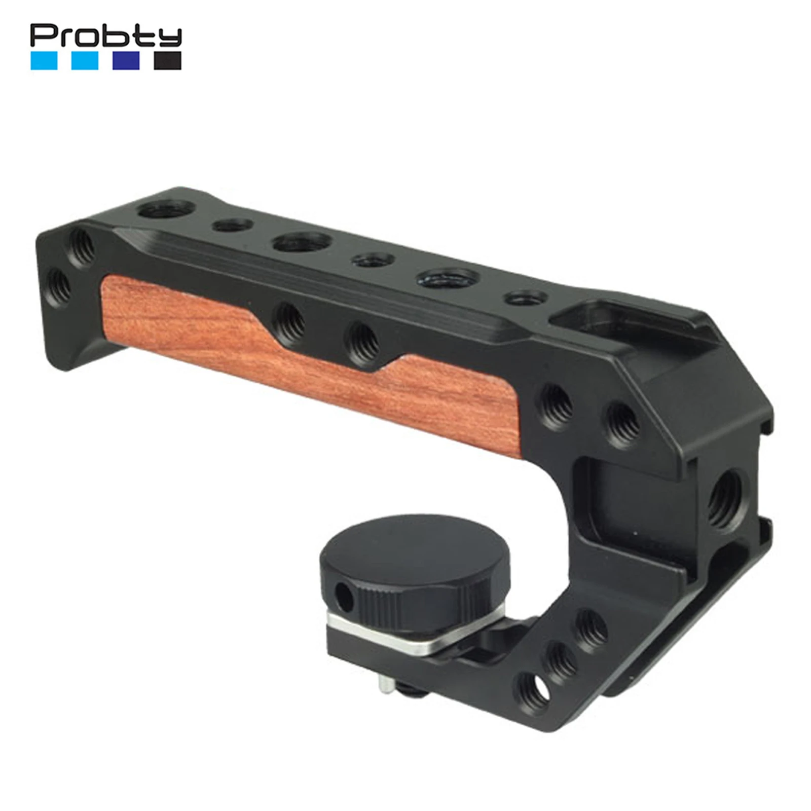 New Top Handle Quick Release Handgrip for Camera Cage Rig with 3/8" ARRI Locating Pins, Anti-Off Designed,Wood & Metal Grip
New Top Handle Quick Release Handgrip for Camera Cage Rig with 3/8" ARRI Locating Pins, Anti-Off Designed,Wood & Metal Grip