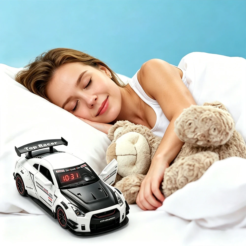 Remote Control Hypercar Shape Alarm Clock, Rechargeable with LED Spray Water & Exhaust Sound for Office Bedroom Desk Decor
Remote Control Hypercar Shape Alarm Clock, Rechargeable with LED Spray Water & Exhaust Sound for Office Bedroom Desk Decor