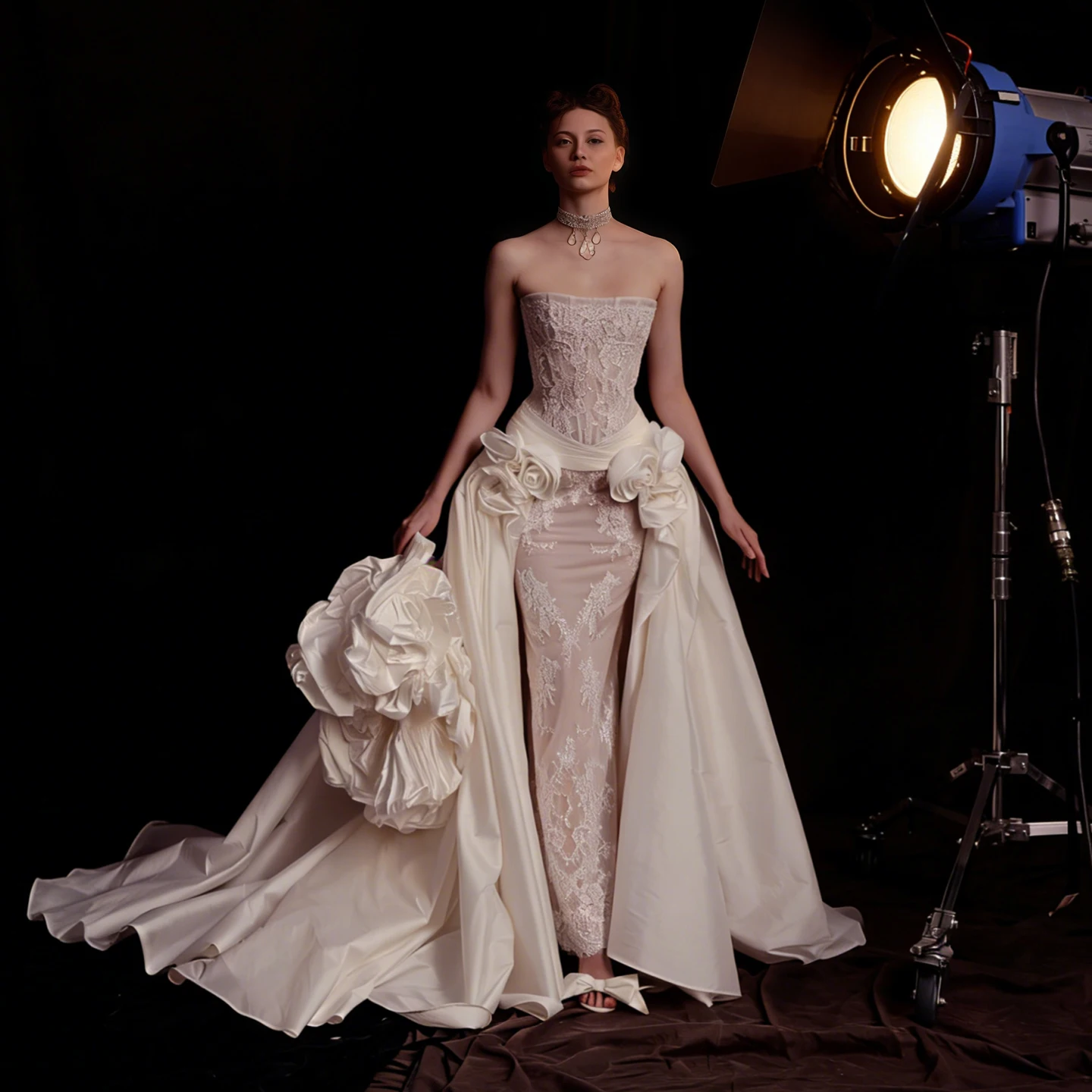 Sharon Said 2026 Luxury Strapless Satin Corset Mermaid Wedding Dress with Oversized Floral Overskirt Bride Gown SW598 Customized
Sharon Said 2026 Luxury Strapless Satin Corset Mermaid Wedding Dress with Oversized Floral Overskirt Bride Gown SW598 Customized