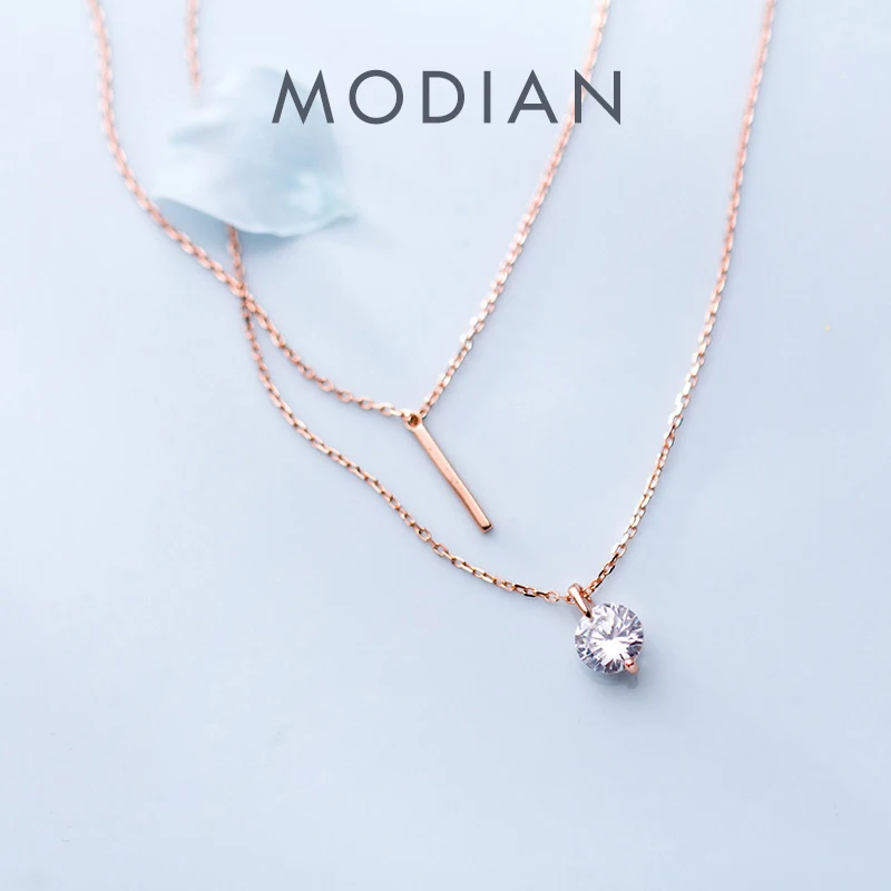 Modian новый 925 стерлингового серебра сверкающий Циркон геометрический двойная цепь кулон для женщин ожерелье регулируемой длины ювелирные у...
Modian новый 925 стерлингового серебра сверкающий Циркон геометрический двойная цепь кулон для женщин ожерелье регулируемой длины ювелирные у...
