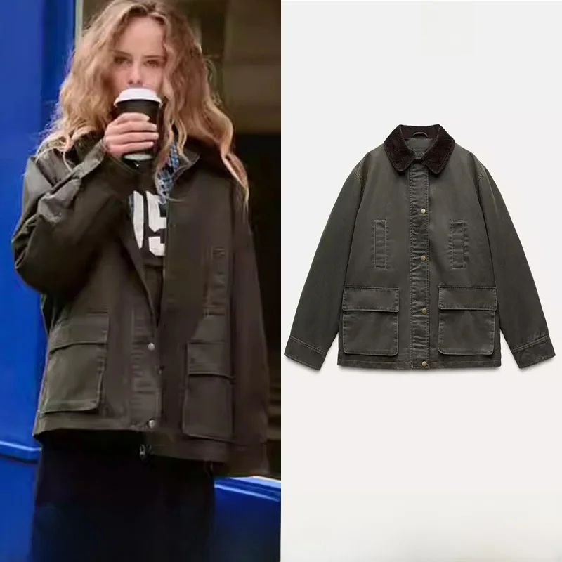Autumn Winter Women's Fashion Workwear Jacket Long Sleeve Collar Warm Color Block Versatile Outerwear Collar Zipper Closure
Autumn Winter Women's Fashion Workwear Jacket Long Sleeve Collar Warm Color Block Versatile Outerwear Collar Zipper Closure