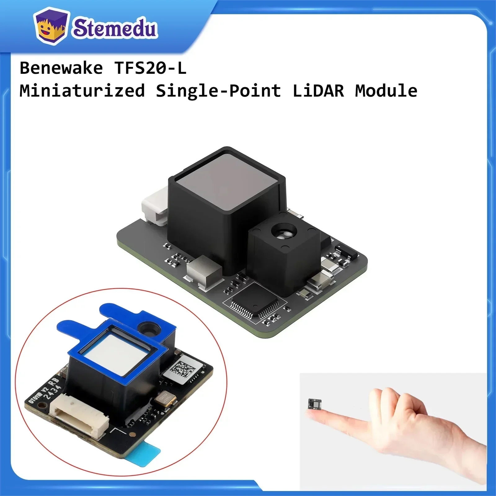 Benewake TFS20-L Миниатюрный одноточечный LiDAR dToF Дальность UATR I2C 20 м Модуль измерения расстояния с защитой от сильного окружающего освещения
Benewake TFS20-L Миниатюрный одноточечный LiDAR dToF Дальность UATR I2C 20 м Модуль измерения расстояния с защитой от сильного окружающего освещения