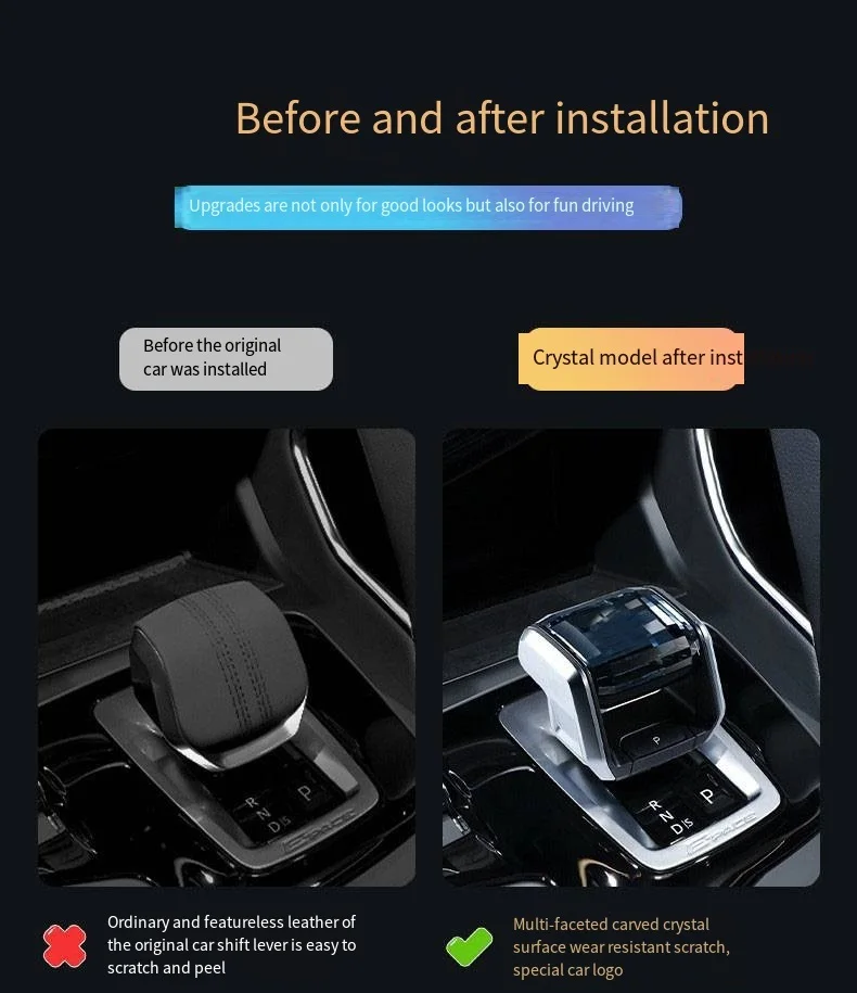 LED crystal shift knob suitable for Jetour Traveler's seven color illuminated gear head Type-c charging
LED crystal shift knob suitable for Jetour Traveler's seven color illuminated gear head Type-c charging