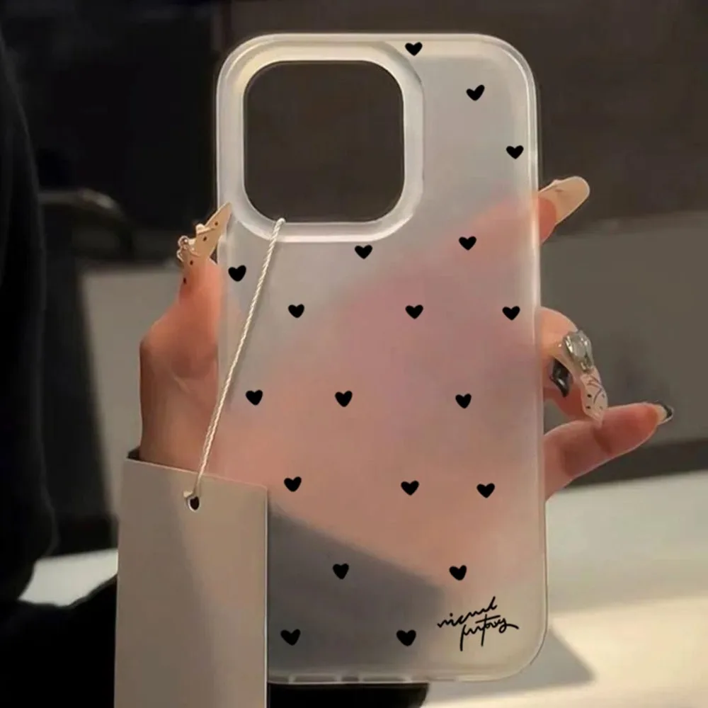 Fashionable black heart English pattern phone case suitable for iPhone 17 16 15 14 13 12 11Pro/Max/Plus anti drop and shockproof
Fashionable black heart English pattern phone case suitable for iPhone 17 16 15 14 13 12 11Pro/Max/Plus anti drop and shockproof