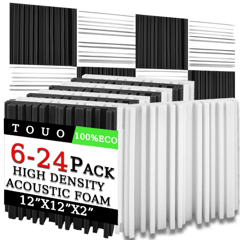 TOUO Acoustic Foam 6/12/24 Pcs Broadband Sound Proof Wall Panels Flame-Retardant Sound Absorbing Ceiling Ktv Acoustic Treatment
TOUO Acoustic Foam 6/12/24 Pcs Broadband Sound Proof Wall Panels Flame-Retardant Sound Absorbing Ceiling Ktv Acoustic Treatment