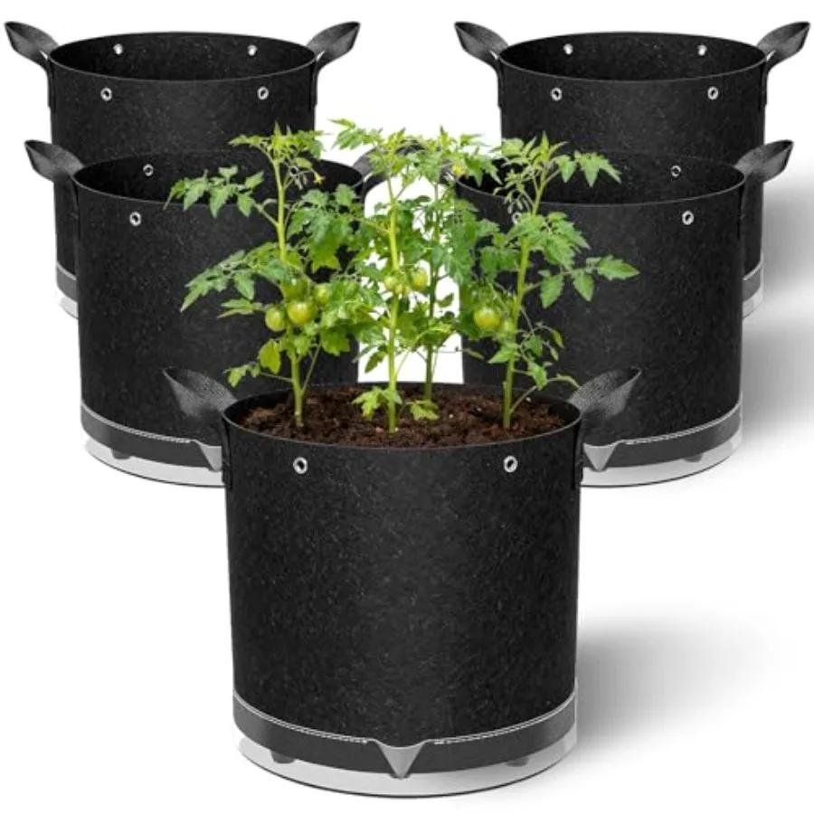 Pack Self-Watering Grow Bags, Thick Nonwoven Fabric Pots with Support Rings and Reinforced Handles, Self-Watering Planters with
Pack Self-Watering Grow Bags, Thick Nonwoven Fabric Pots with Support Rings and Reinforced Handles, Self-Watering Planters with