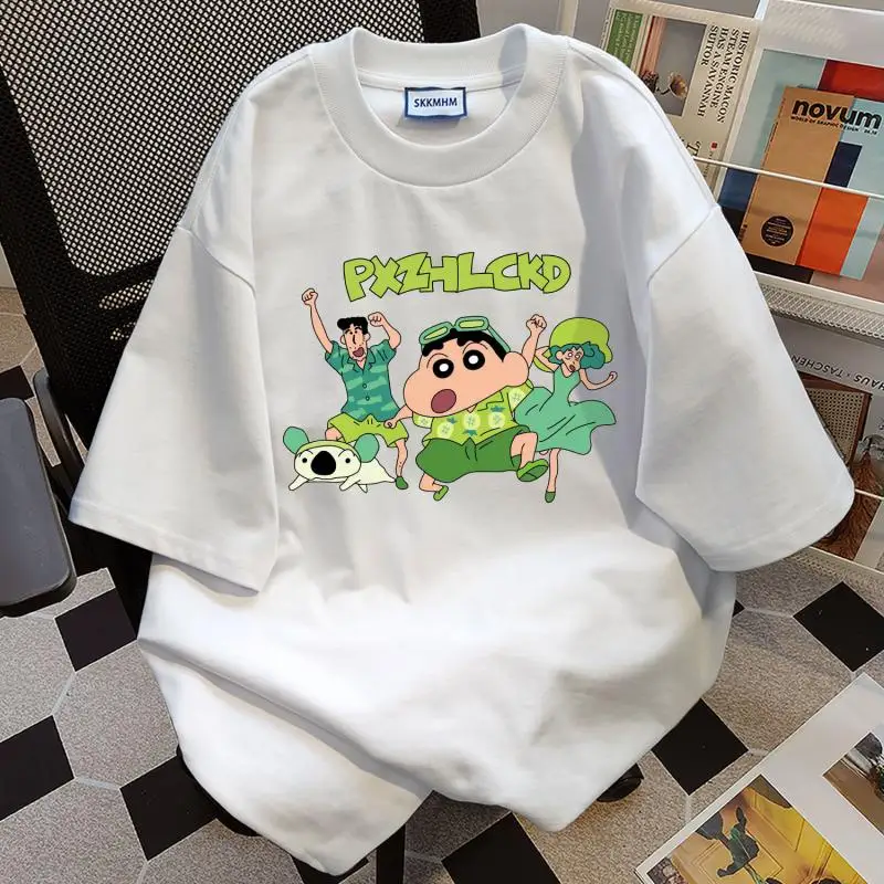 Kawaii Cute Crayon Shin-Chan T-Shirt 100% Pure Cotton Short Sleeve Versatile Cartoon Printed Top Anime Fashion Gift for Girls
Kawaii Cute Crayon Shin-Chan T-Shirt 100% Pure Cotton Short Sleeve Versatile Cartoon Printed Top Anime Fashion Gift for Girls