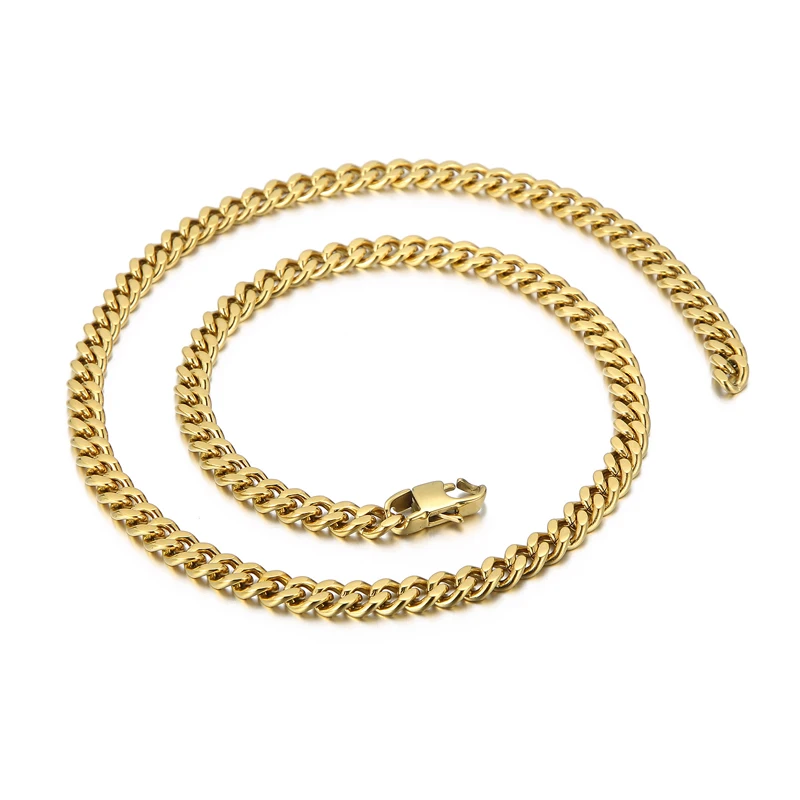 Cuban Link Chain Necklace 18K Gold Plated Stainless Steel Unisex Hip Hop Y2k Jewelry for Party Gift
Cuban Link Chain Necklace 18K Gold Plated Stainless Steel Unisex Hip Hop Y2k Jewelry for Party Gift