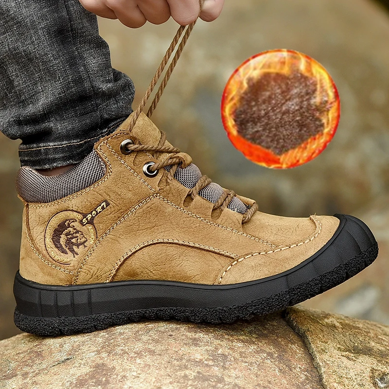 Golden Sapling Winter Man Climbing Shoes Outdoor Thicken Warm Plush Shoes Genuine Cow Leather Male Casual Footwear Man Flat Shoe
Golden Sapling Winter Man Climbing Shoes Outdoor Thicken Warm Plush Shoes Genuine Cow Leather Male Casual Footwear Man Flat Shoe