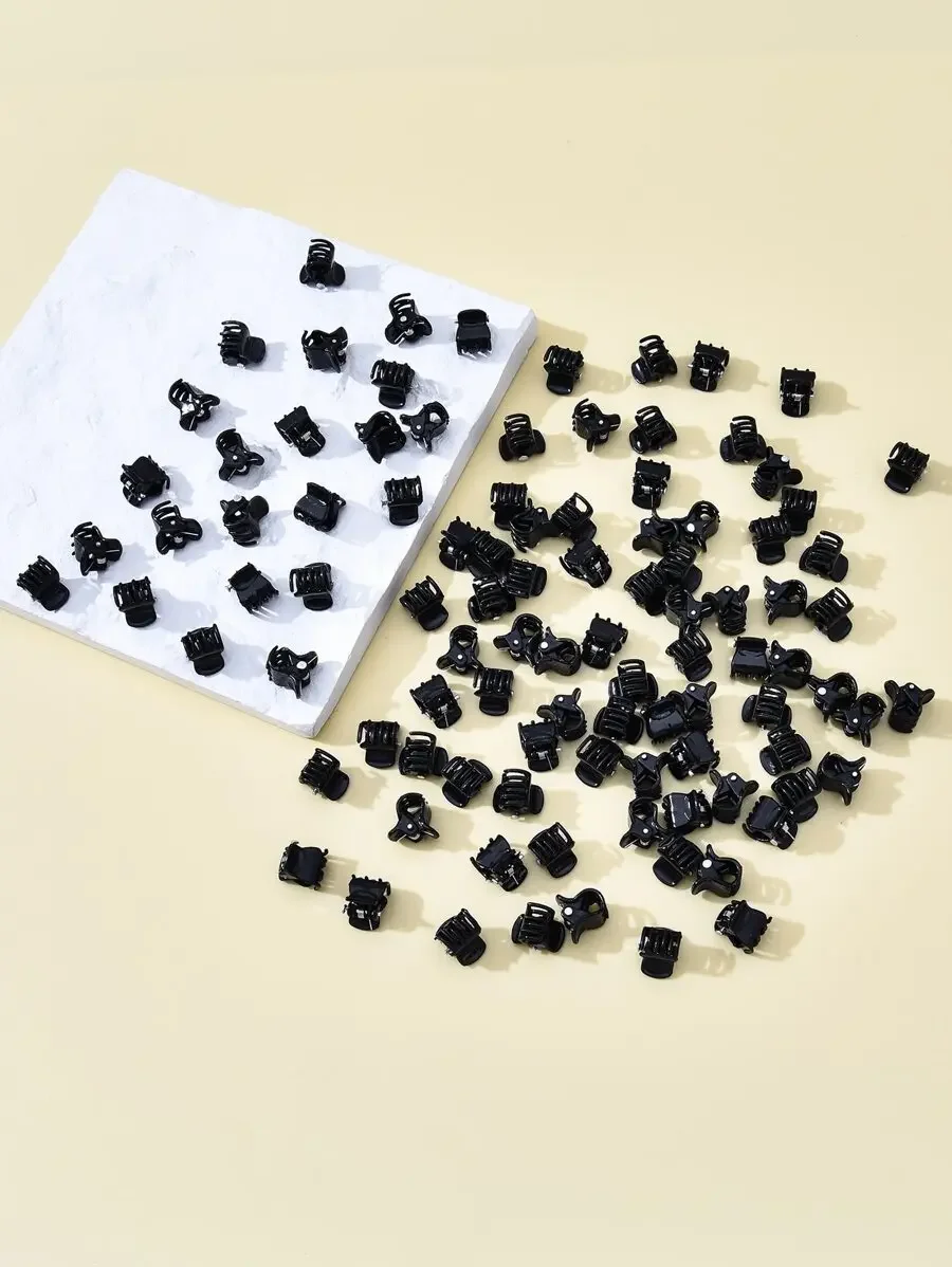 100pcs Black Mini Solid Hair Claw Clips For Women Casual Hair Accessories
100pcs Black Mini Solid Hair Claw Clips For Women Casual Hair Accessories