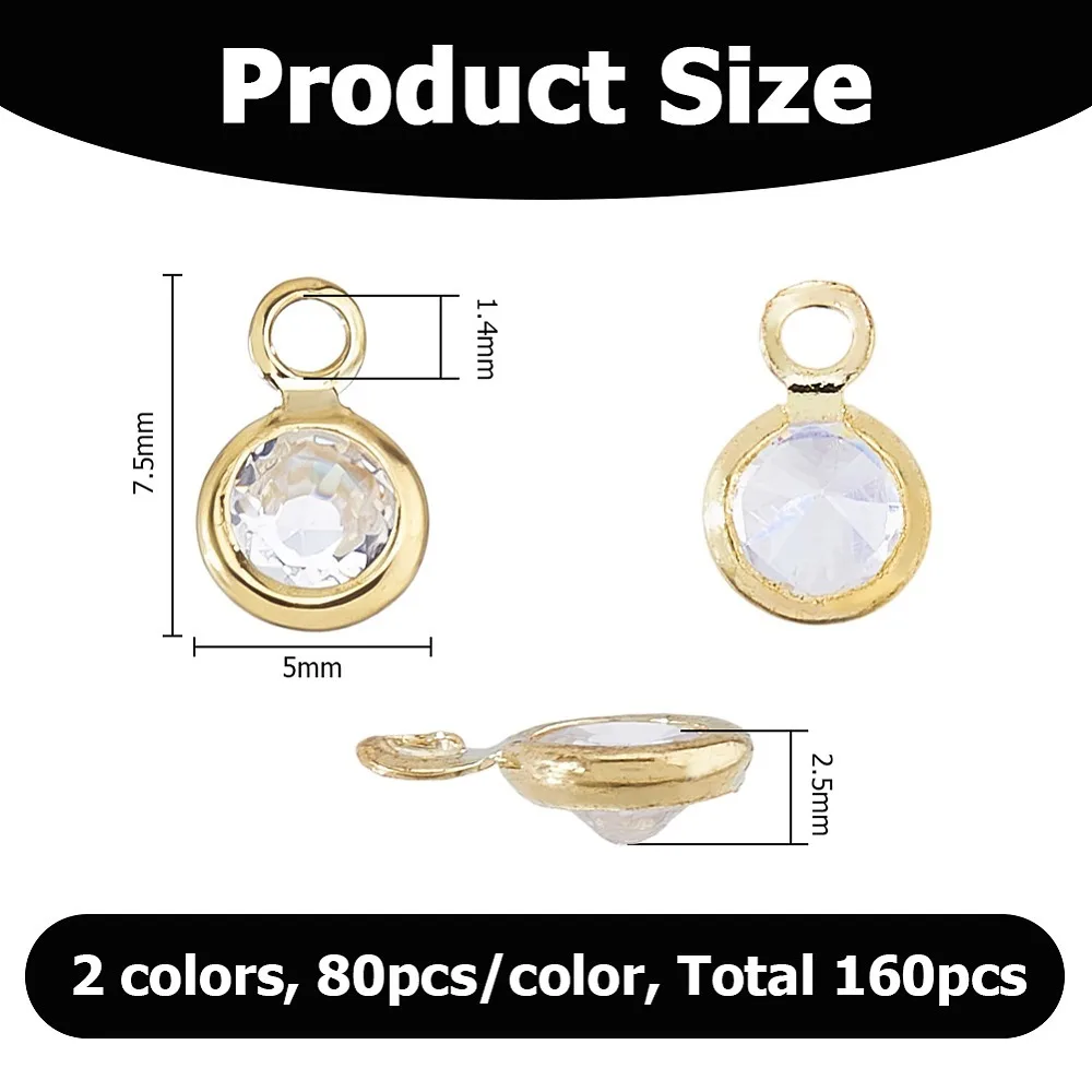 160Pcs 2 Colors Alloy with Cubic Zirconia Charms Flat Round Mixed Color 7.5x5x2.5mm Hole: 1.4mm 80pcs/color
160Pcs 2 Colors Alloy with Cubic Zirconia Charms Flat Round Mixed Color 7.5x5x2.5mm Hole: 1.4mm 80pcs/color