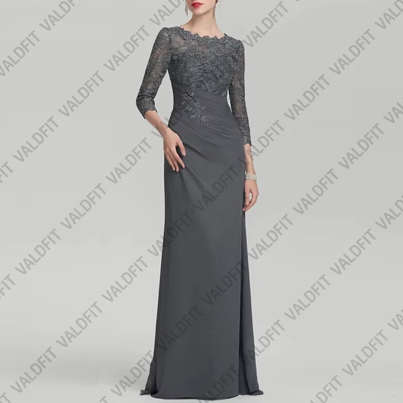 Customized Grey Mother of the Bride Dresses with 3/4 Sleeves for Wedding Party Dress Robes Invitee Mariage Formal Occasion Dress
Customized Grey Mother of the Bride Dresses with 3/4 Sleeves for Wedding Party Dress Robes Invitee Mariage Formal Occasion Dress