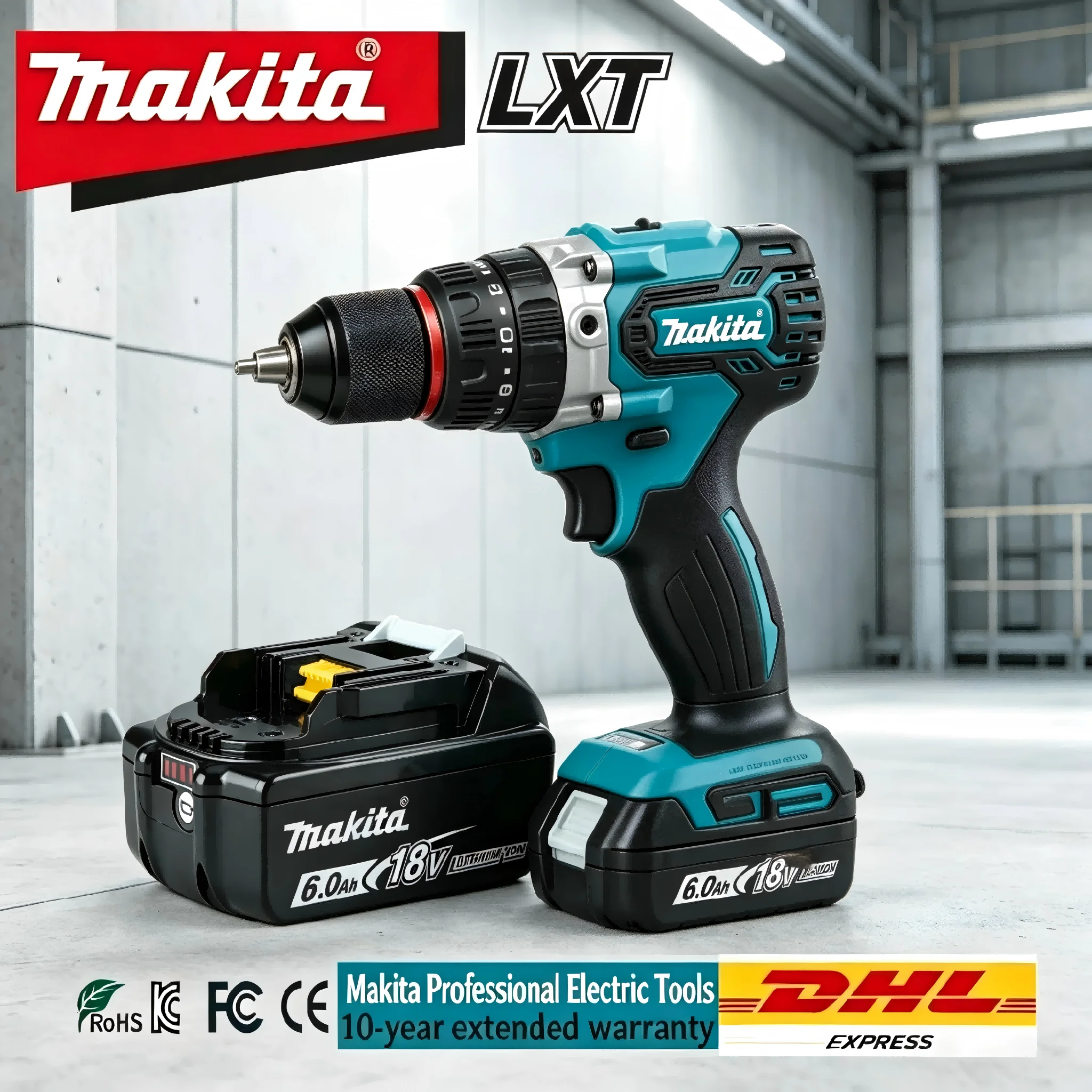 Genuine Makita Best-Selling DDF487 18V Brushless Cordless Impact Drill/Driver - High Performance with 6.0Ah Lithium-Ion Battery
Genuine Makita Best-Selling DDF487 18V Brushless Cordless Impact Drill/Driver - High Performance with 6.0Ah Lithium-Ion Battery