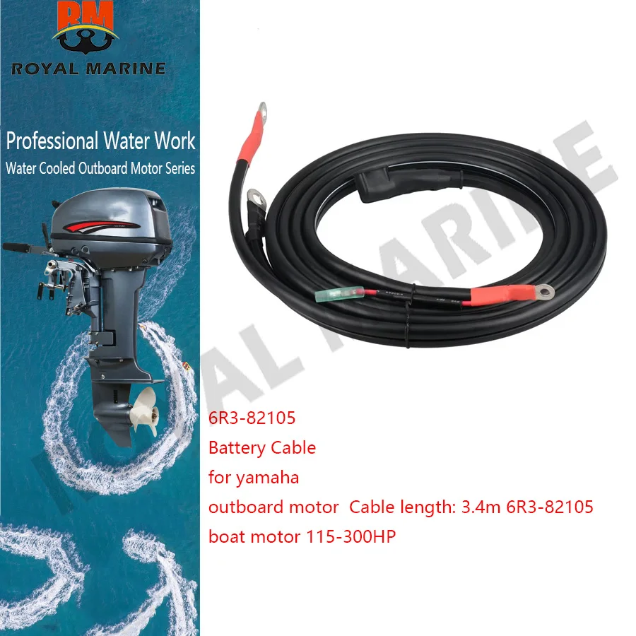 for yamaha Battery Cable 6R3-82105 outboard motor Cable length: 3.4m 6R3-82105 boat motor 115-300HP boat motor
for yamaha Battery Cable 6R3-82105 outboard motor Cable length: 3.4m 6R3-82105 boat motor 115-300HP boat motor