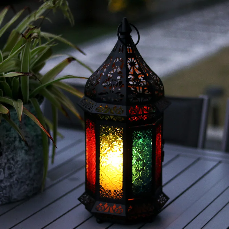 Customized wholesale European retro candle holder ornament handicrafts Moroccan portable wind lamp metal candle holder
Customized wholesale European retro candle holder ornament handicrafts Moroccan portable wind lamp metal candle holder