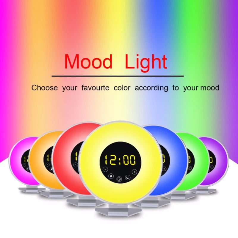 New touch-activated wake-up light alarm clock Multifunctional Colorful Atmosphere Wake-Up Light Natural wake-up sleep companion
New touch-activated wake-up light alarm clock Multifunctional Colorful Atmosphere Wake-Up Light Natural wake-up sleep companion