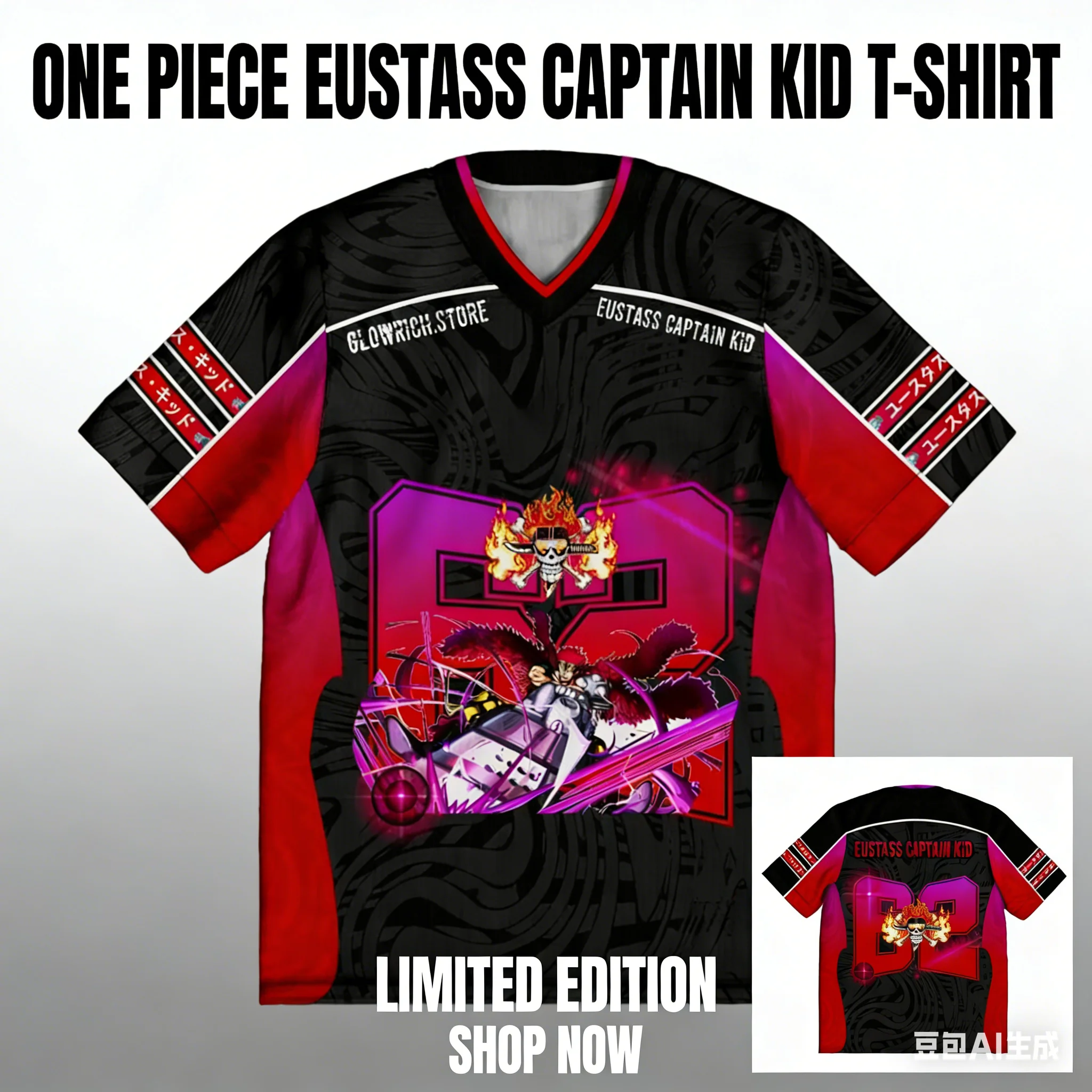 One Piece Eustass Kid Anime Y2k Style Kpop Baseball Hockey T-shirt Jersey New Fashion Streetwear Anime Daily Unisex Tops Tees
One Piece Eustass Kid Anime Y2k Style Kpop Baseball Hockey T-shirt Jersey New Fashion Streetwear Anime Daily Unisex Tops Tees