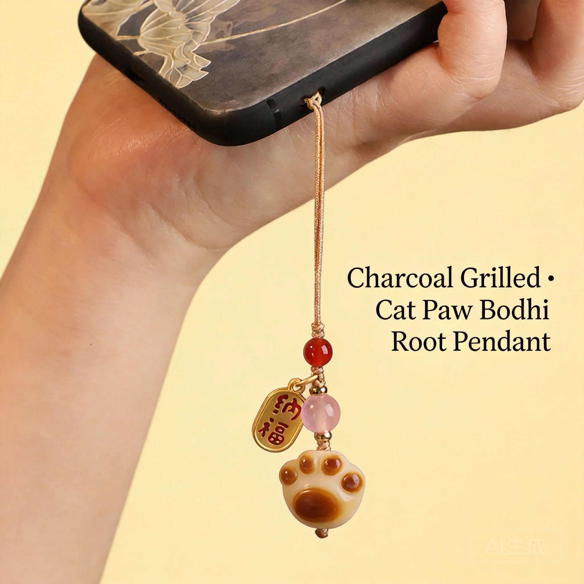 Chinese Style Lucky Fortune White Bodhi Root Charred Cat Paw Phone Lanyard Cute Blessing Pendant For Women Phone Case Keychain
Chinese Style Lucky Fortune White Bodhi Root Charred Cat Paw Phone Lanyard Cute Blessing Pendant For Women Phone Case Keychain