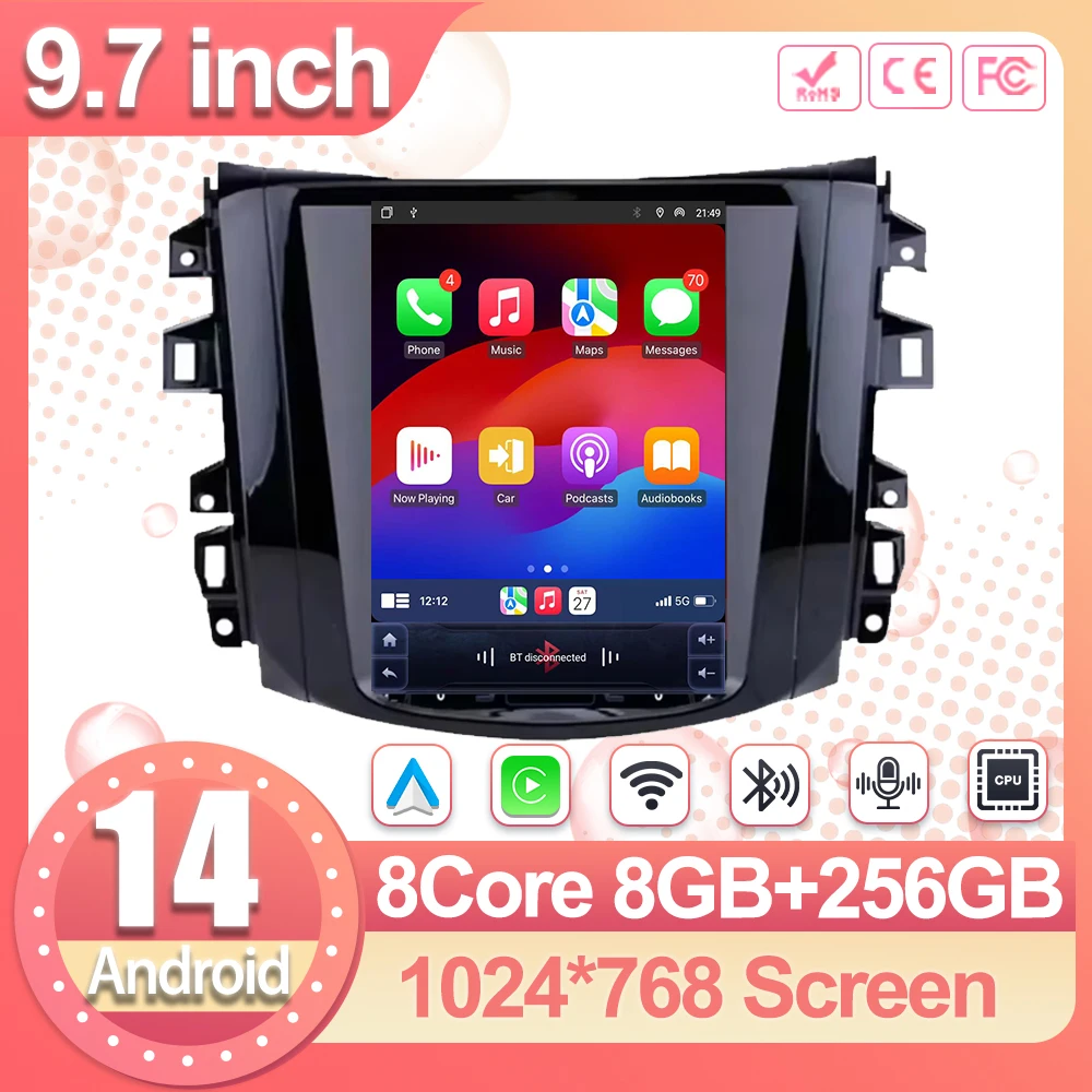 For Nissan Navara Terra Frontier NP300 2018 -2020 Tesla Style Android 14 Car Radio Stereo Multimedia Video Player 5G GPS Display
For Nissan Navara Terra Frontier NP300 2018 -2020 Tesla Style Android 14 Car Radio Stereo Multimedia Video Player 5G GPS Display
