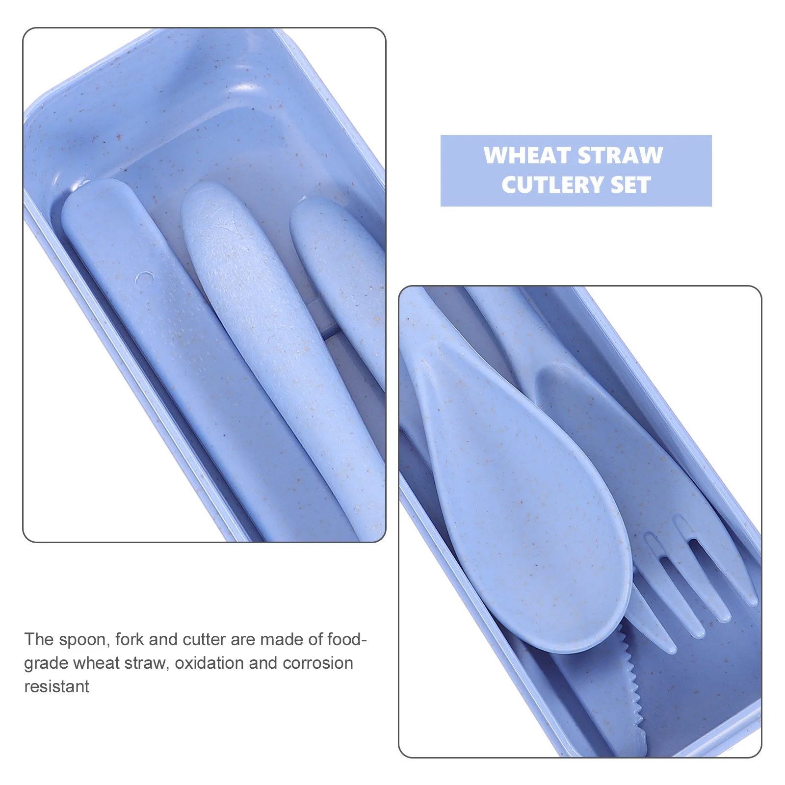 3Sets Wheat Straw Cutlery Set Reusable Portable Utensils Spoon Fork Cutter for Travel Lunch Picnic Wheat Straw Cutlery Set 
3Sets Wheat Straw Cutlery Set Reusable Portable Utensils Spoon Fork Cutter for Travel Lunch Picnic Wheat Straw Cutlery Set