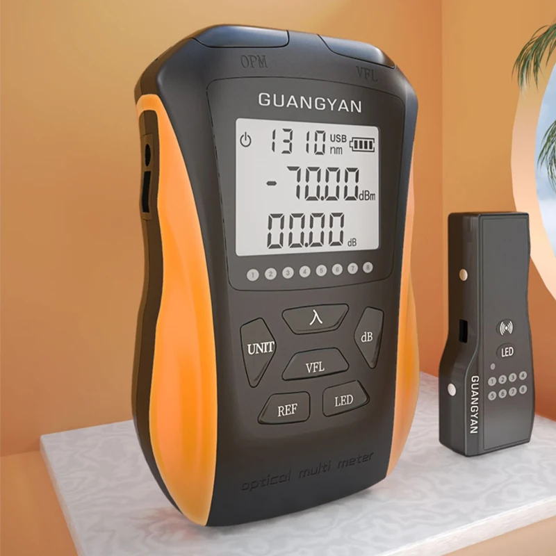 Optical Power Meter, Visual Fault Locator Lithium battery All-in-one Machine, VFL 15/30MW High Precision Fiber Optic Power meter
Optical Power Meter, Visual Fault Locator Lithium battery All-in-one Machine, VFL 15/30MW High Precision Fiber Optic Power meter