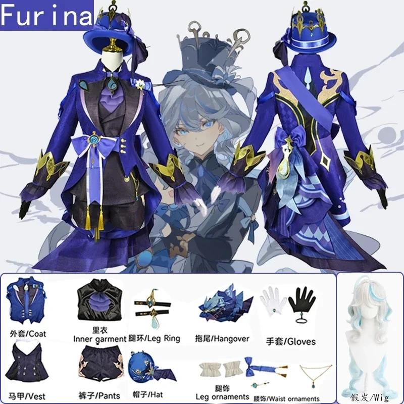 Furina Cosplay Costume Genshin Furina Costume Impact Furina Cosplay Costume Dress Hat Uniform Focalors Wig for Adult Clothing
Furina Cosplay Costume Genshin Furina Costume Impact Furina Cosplay Costume Dress Hat Uniform Focalors Wig for Adult Clothing