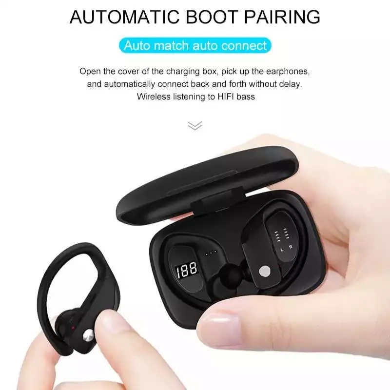 Wireless Sport Headphones Bluetooth Earphones HiFi Bass TWS Earbuds Ear Buds Noise Cancelling Headset With Microphone Hot Sale
Wireless Sport Headphones Bluetooth Earphones HiFi Bass TWS Earbuds Ear Buds Noise Cancelling Headset With Microphone Hot Sale
