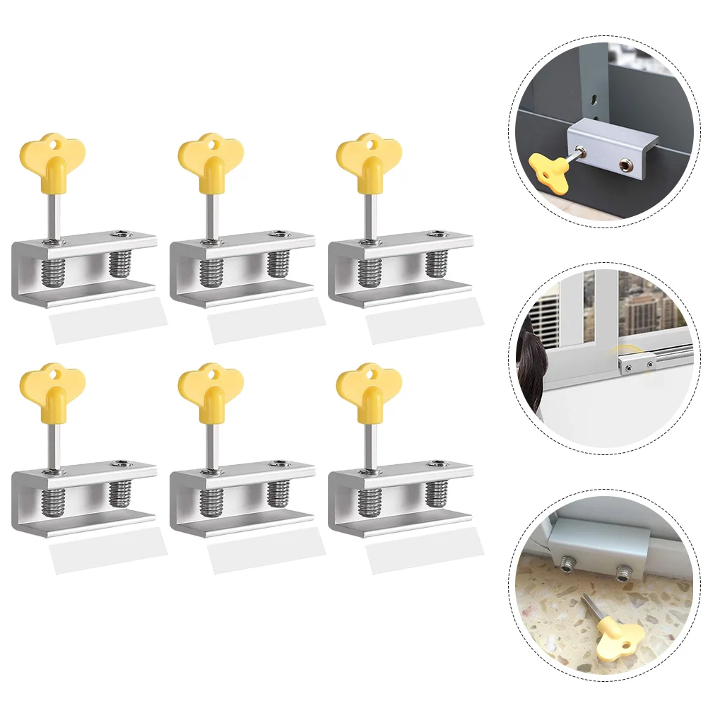 6 Pcs Security Window Lock Sliding Door Limiting Locks Aluminum Alloy Child Stopper
6 Pcs Security Window Lock Sliding Door Limiting Locks Aluminum Alloy Child Stopper