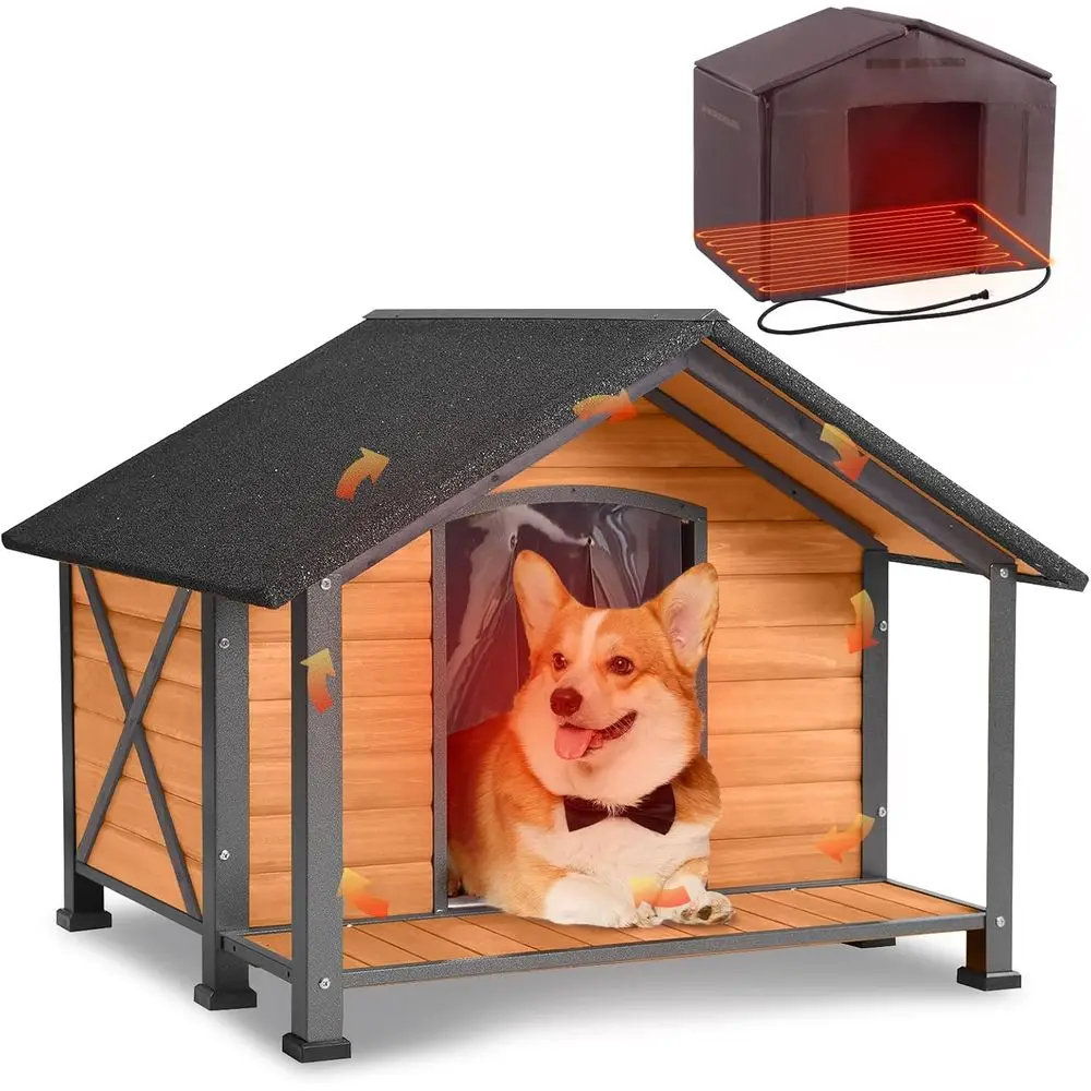 Изолированный уличный домик для собак с грелкой, всепогодный металлический каркас, 40,6 л для больших собак
Изолированный уличный домик для собак с грелкой, всепогодный металлический каркас, 40,6 л для больших собак