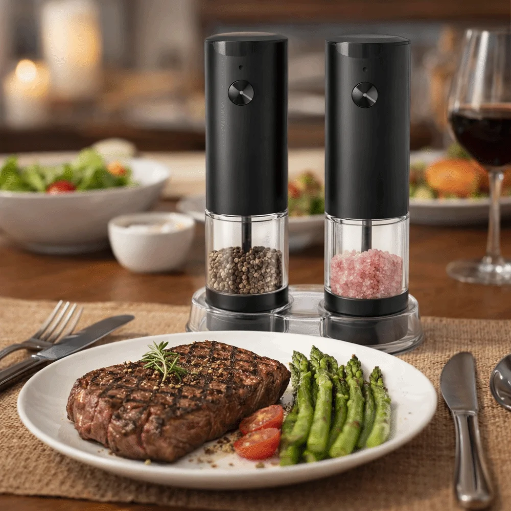 Refillable Electric Salt and Pepper Grinder Battery Powered Effort-saving Automatic Spice Mill With Adjustable Coarseness
Refillable Electric Salt and Pepper Grinder Battery Powered Effort-saving Automatic Spice Mill With Adjustable Coarseness