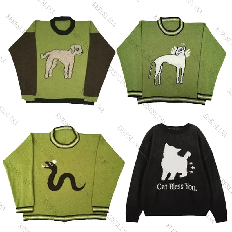 Женский свитер-пуловер Y2K осень/зима, уличный хип-хоп, милый принт овечки, ретро, эстетика Харадзюку, осенне-зимний пуловер
Женский свитер-пуловер Y2K осень/зима, уличный хип-хоп, милый принт овечки, ретро, эстетика Харадзюку, осенне-зимний пуловер