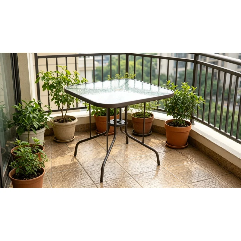 Tangkula 35-Inch Square Patio Dining Table with Tempered Glass Top, Metal Frame, 1.5" Umbrella Hole, Outdoor Bistro Table for Backyard, Deck, or Poolside – Fits 4
Tangkula 35-Inch Square Patio Dining Table with Tempered Glass Top, Metal Frame, 1.5" Umbrella Hole, Outdoor Bistro Table for Backyard, Deck, or Poolside – Fits 4