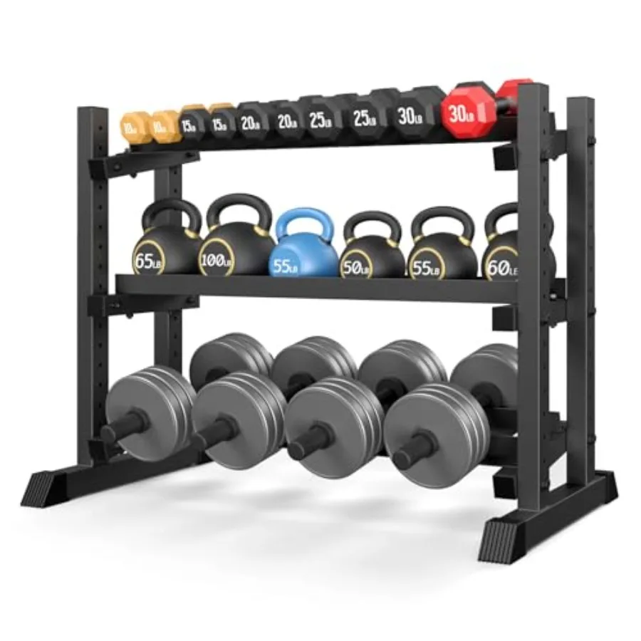 3-Tier Adjustable Dumbbell Rack Stand for Home Gym Heavy-Duty Steel Rack with 1200LB Capacity Black Finish Holds Dumbbells Kett
3-Tier Adjustable Dumbbell Rack Stand for Home Gym Heavy-Duty Steel Rack with 1200LB Capacity Black Finish Holds Dumbbells Kett