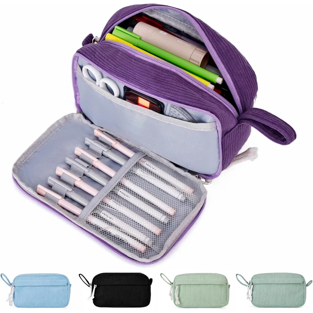 Big Capacity Pencil case,Soft Corduroy Pencil Bag with 3 Compartment,Pencil Pouch School Supplies Cute Pencile Box for Teen
Big Capacity Pencil case,Soft Corduroy Pencil Bag with 3 Compartment,Pencil Pouch School Supplies Cute Pencile Box for Teen