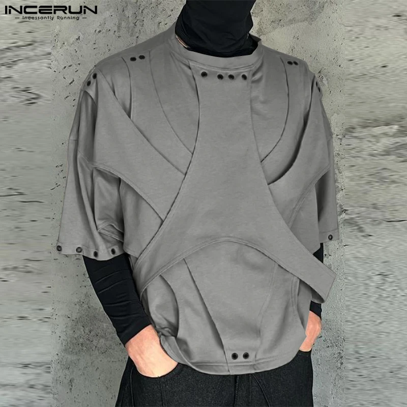 INCERUN Deconstruction Solid Knitted T-Shirts Summer Simple O-Neck Camiseta 2024 Casual Short Sleeve Overlapping Design Tops
INCERUN Deconstruction Solid Knitted T-Shirts Summer Simple O-Neck Camiseta 2024 Casual Short Sleeve Overlapping Design Tops