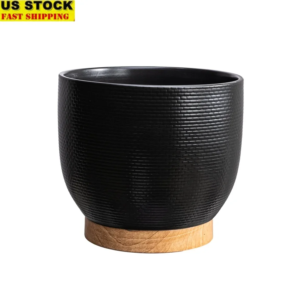 10 Inch Black Ceramic Planter Elegant Design Indoor Outdoor Pot with Drainage Hole Perfect House Plants Gifts Decorative
10 Inch Black Ceramic Planter Elegant Design Indoor Outdoor Pot with Drainage Hole Perfect House Plants Gifts Decorative