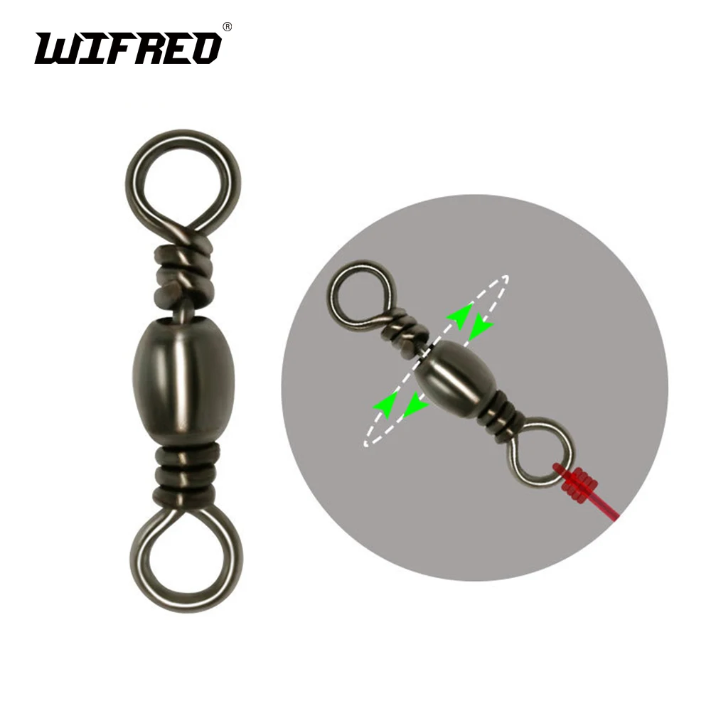 Wifreo 50pcs/bag Steel Fishing Barrel Bearing Rolling Swivel Solid Ring Sea Fishing Hook Connector Fishing Snap Accessories
Wifreo 50pcs/bag Steel Fishing Barrel Bearing Rolling Swivel Solid Ring Sea Fishing Hook Connector Fishing Snap Accessories