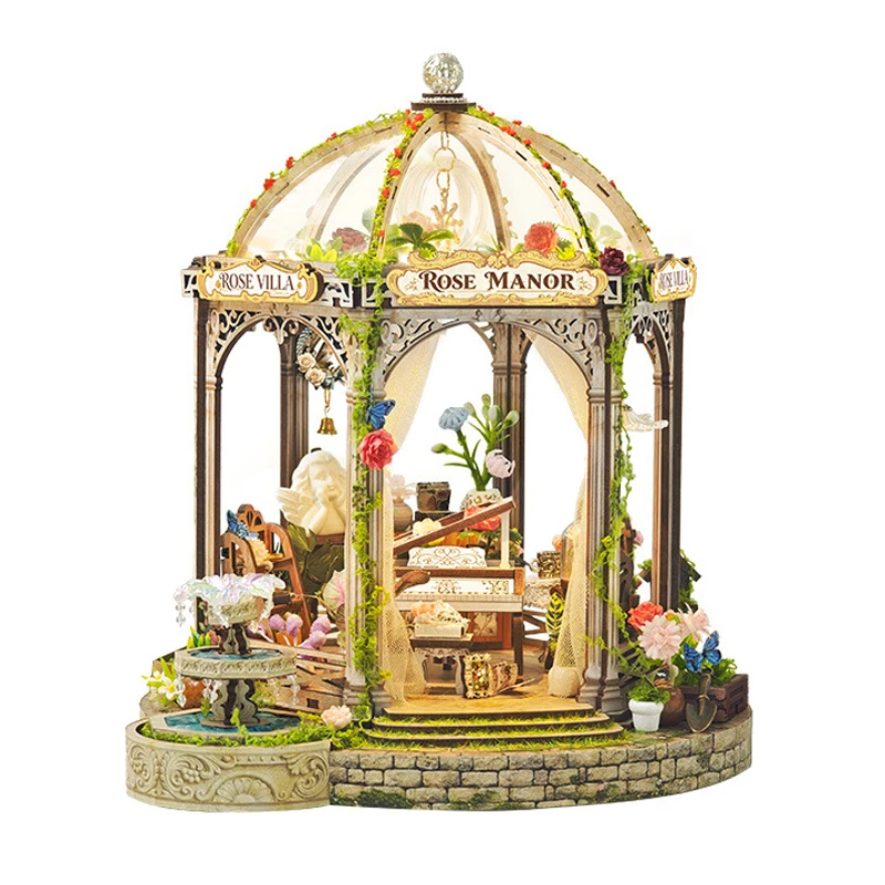 DIY Wooden Rose Manor Casa Cottage Miniature Model Kits With Furniture Lights Dollhouse for Friends Birthday Gifts
DIY Wooden Rose Manor Casa Cottage Miniature Model Kits With Furniture Lights Dollhouse for Friends Birthday Gifts