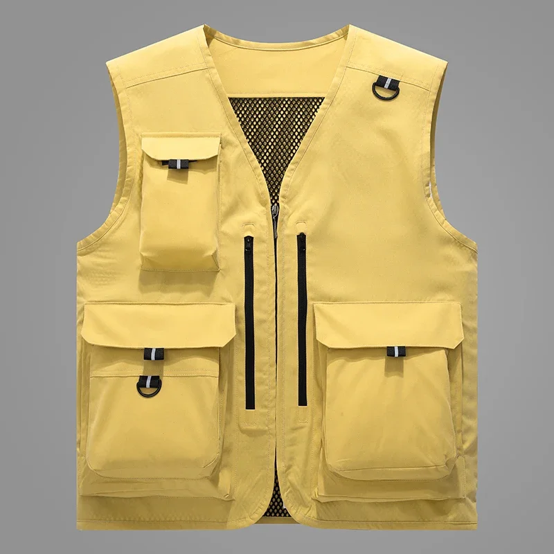 2025 New Multi Pocket Men's Tactical Vest Sleeveless Jacket Casual Mesh Workwear Photographer Workwear Fishing Top Tool Vest
2025 New Multi Pocket Men's Tactical Vest Sleeveless Jacket Casual Mesh Workwear Photographer Workwear Fishing Top Tool Vest