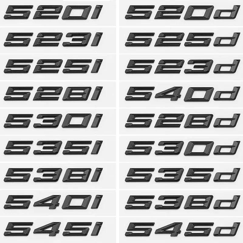 For BMW 5 Series E39 E60 E61 F10 F11 G30 520d 523d 525i 528i 530i 535i 540i Car Styling Trunk Letter Emblem Rear Lid Logo Black
For BMW 5 Series E39 E60 E61 F10 F11 G30 520d 523d 525i 528i 530i 535i 540i Car Styling Trunk Letter Emblem Rear Lid Logo Black