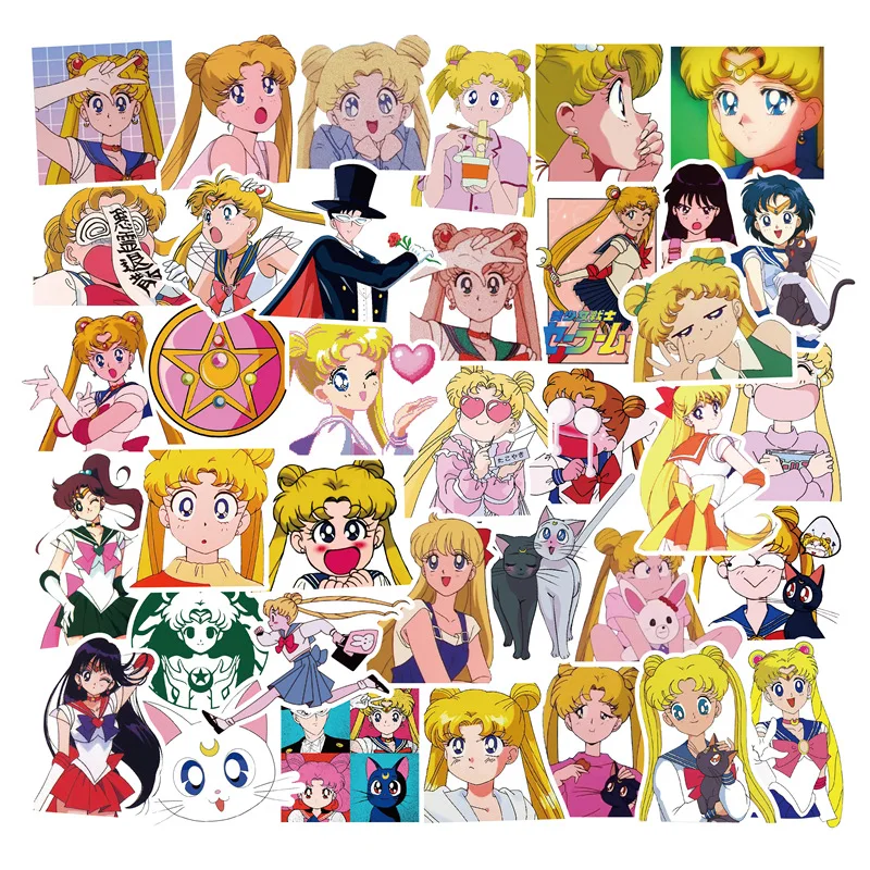 50pcs Colorful Sailor Moon Stickers Set for DIY Luggage Laptop Car Fridge Anime Theme Art Decoration
50pcs Colorful Sailor Moon Stickers Set for DIY Luggage Laptop Car Fridge Anime Theme Art Decoration